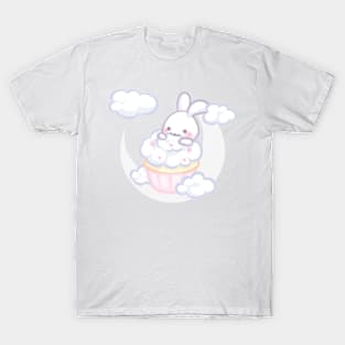 Cloud Bunny Eating a Cupcake T-Shirt